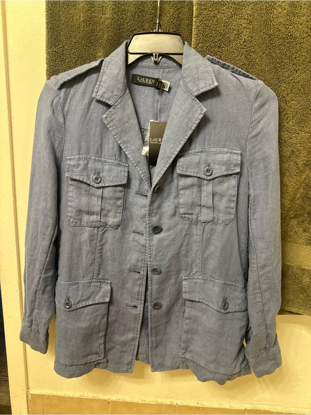 Lauren Ralph Lauren Light Blue Cotton Field Jacket